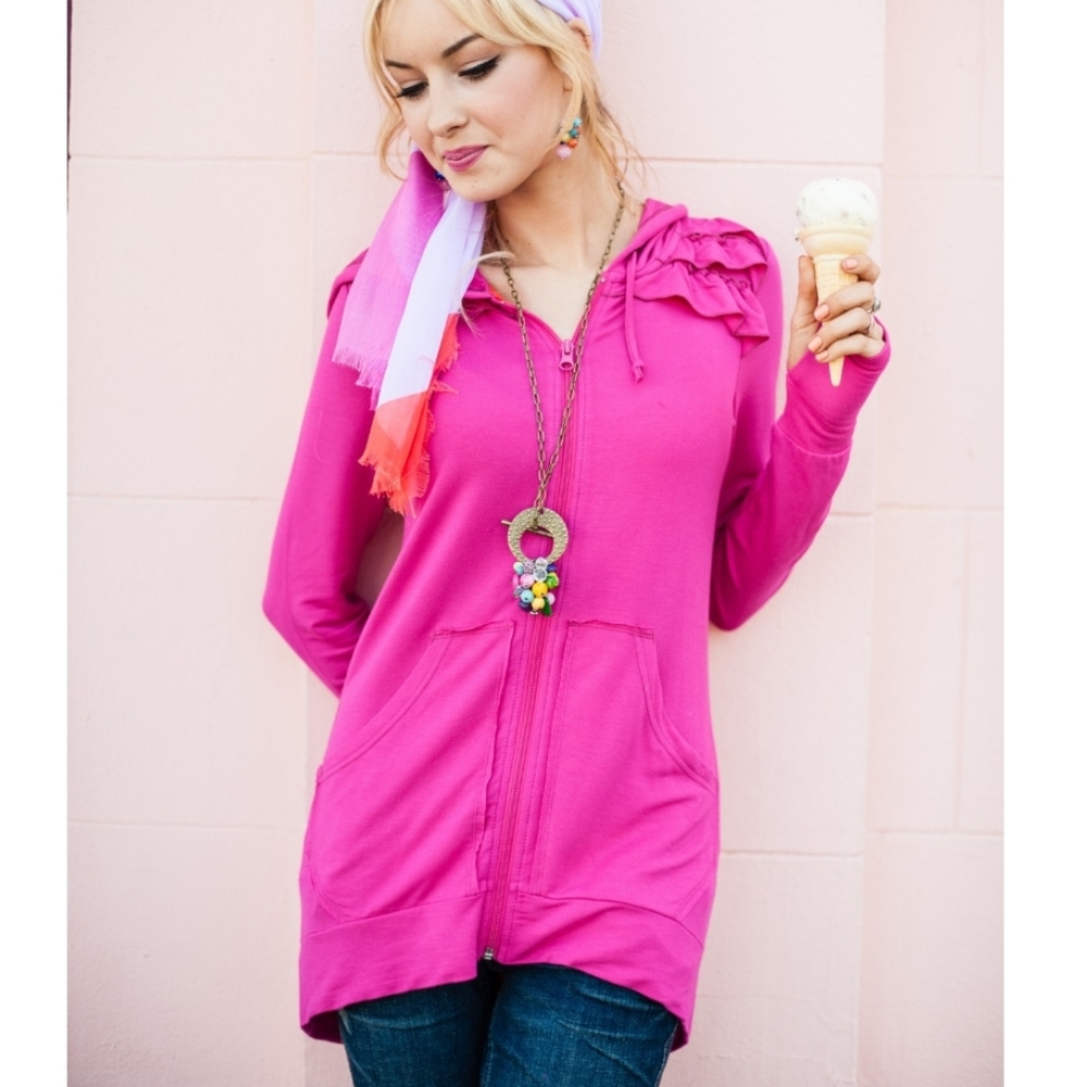 Evy's Tree Reece Hoodie in Azalea Pink